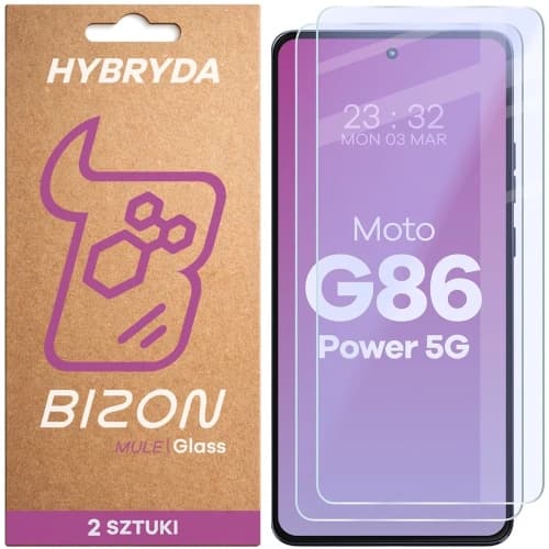 Bizon Glass Mule Duo Motorola Moto G86 Power 5G [2 PACK]