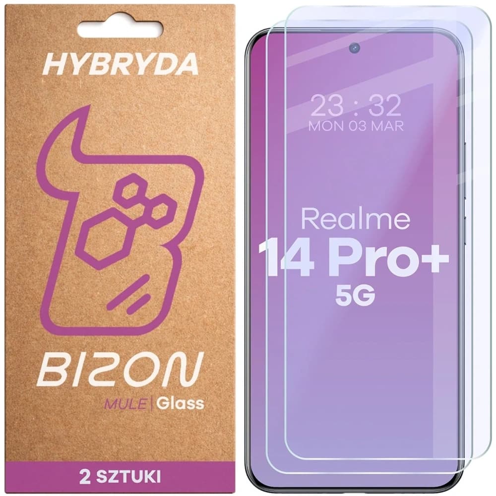 Bizon Glass Mule Duo Realme 14 Pro+ Plus 5G [2 PACK]
 - 1