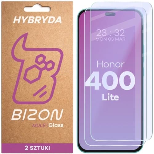 Bizon Glass Mule Duo Honor 400 Lite [2 PACK]