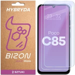 Elastyczne szkło hybrydowe Bizon Glass Mule Duo do Xiaomi POCO C85 4G [2 PACK]