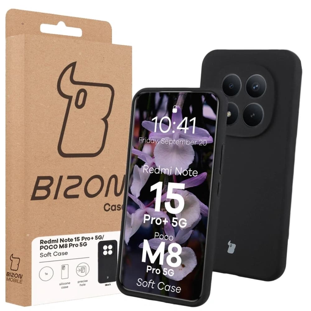 Bizon Soft Case Xiaomi Redmi Note 15 Pro+ Plus 5G / POCO M8 Pro 5G černý
 - 7