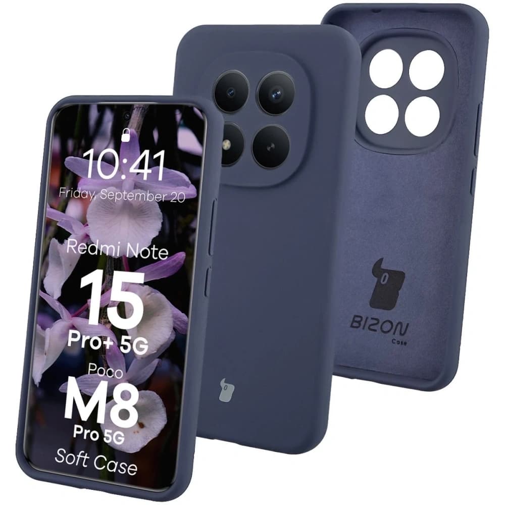 Bizon Soft Case Xiaomi Redmi Note 15 Pro+ Plus 5G / POCO M8 Pro 5G dark blue - 1