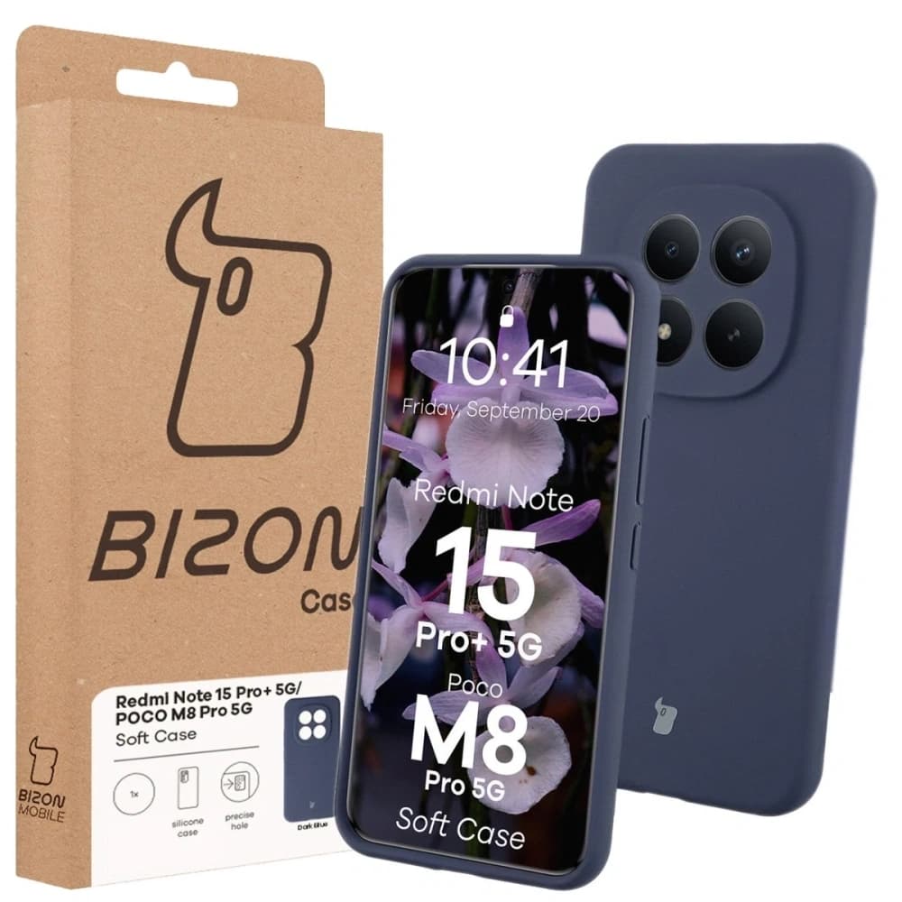 Bizon Soft Case Xiaomi Redmi Note 15 Pro+ Plus 5G / POCO M8 Pro 5G dark blue - 7