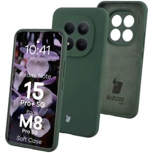 Bizon Soft Case Xiaomi Redmi Note 15 Pro+ Plus 5G / POCO M8 Pro 5G dark green