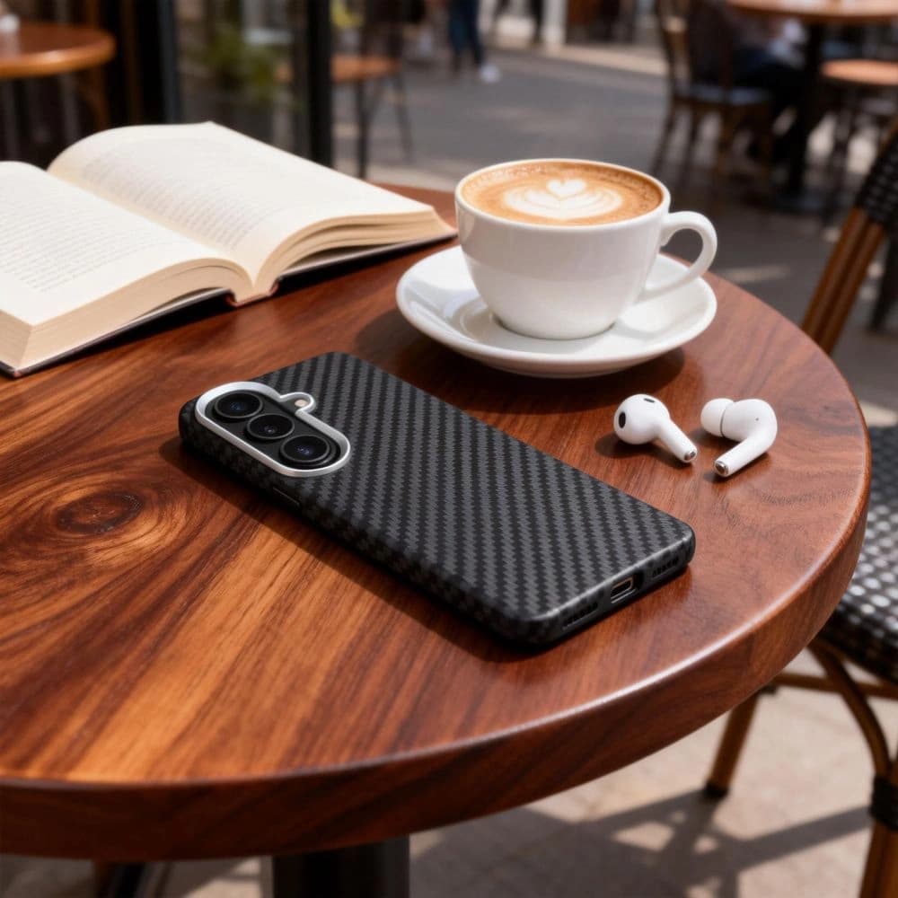 Tech-Protect Ion Carbon MagSafe Samsung Galaxy S26 Fekete/ezüst
 - 3