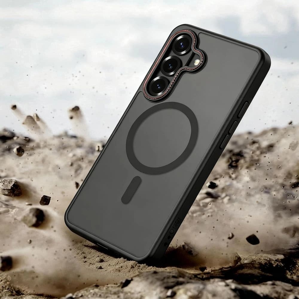 Tech-Protect MagCam MagSafe Samsung Galaxy S26 Matná černá/červená
 - 6