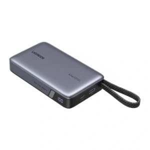 UGREEN PB550 Powerbank 20000mAh 67W USB-A + USB-C built-in cable (Gray)