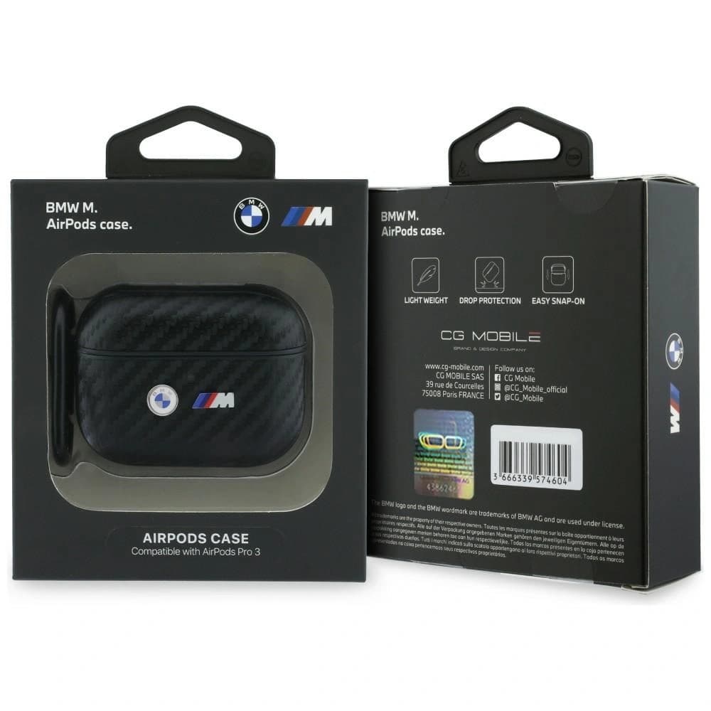 BMW Carbon Metal Logo Apple AirPods Pro 3 black - 4