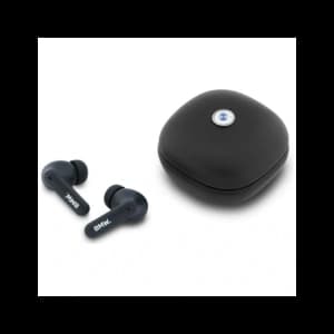 BMW Wireless in-ear Bluetooth TWS headphones Leather Metal Logo ENC black
