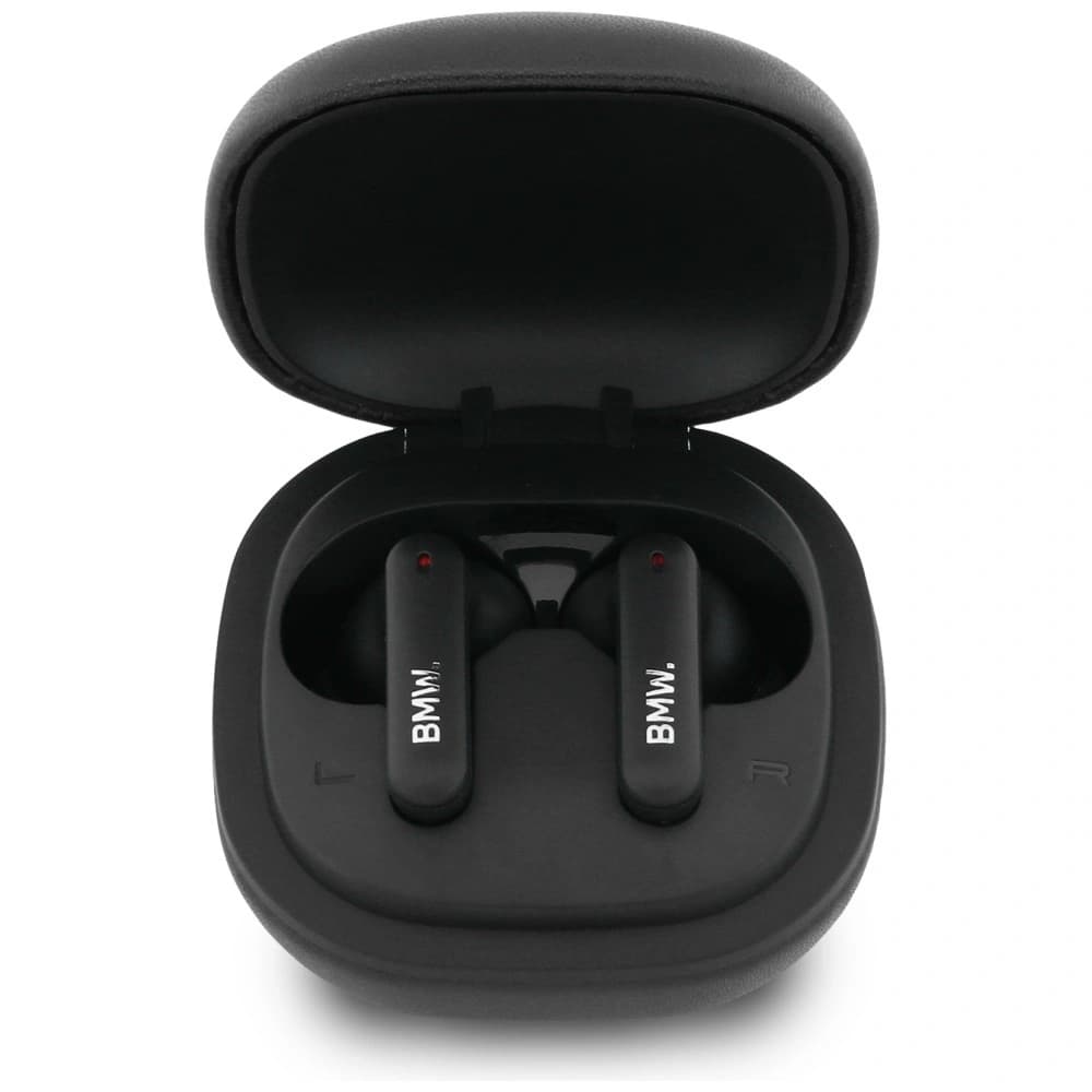 BMW Drahtlose In-Ear Bluetooth TWS Kopfhörer Leder Metall Logo ENC schwarz - 3