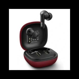 BMW Wireless in-ear Bluetooth TWS headphones Leather Metal Logo ENC red