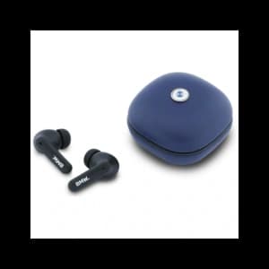 BMW Wireless in-ear Bluetooth TWS headphones Leather Metal Logo ENC navy blue