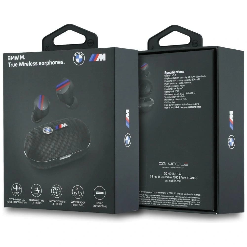 BMW Wireless in-ear Bluetooth TWS headphones M Metal Logo ENC black - 6