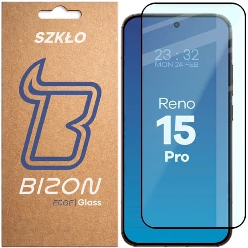 Bizon Glass Edge 2 Oppo Reno 15 Pro black frame