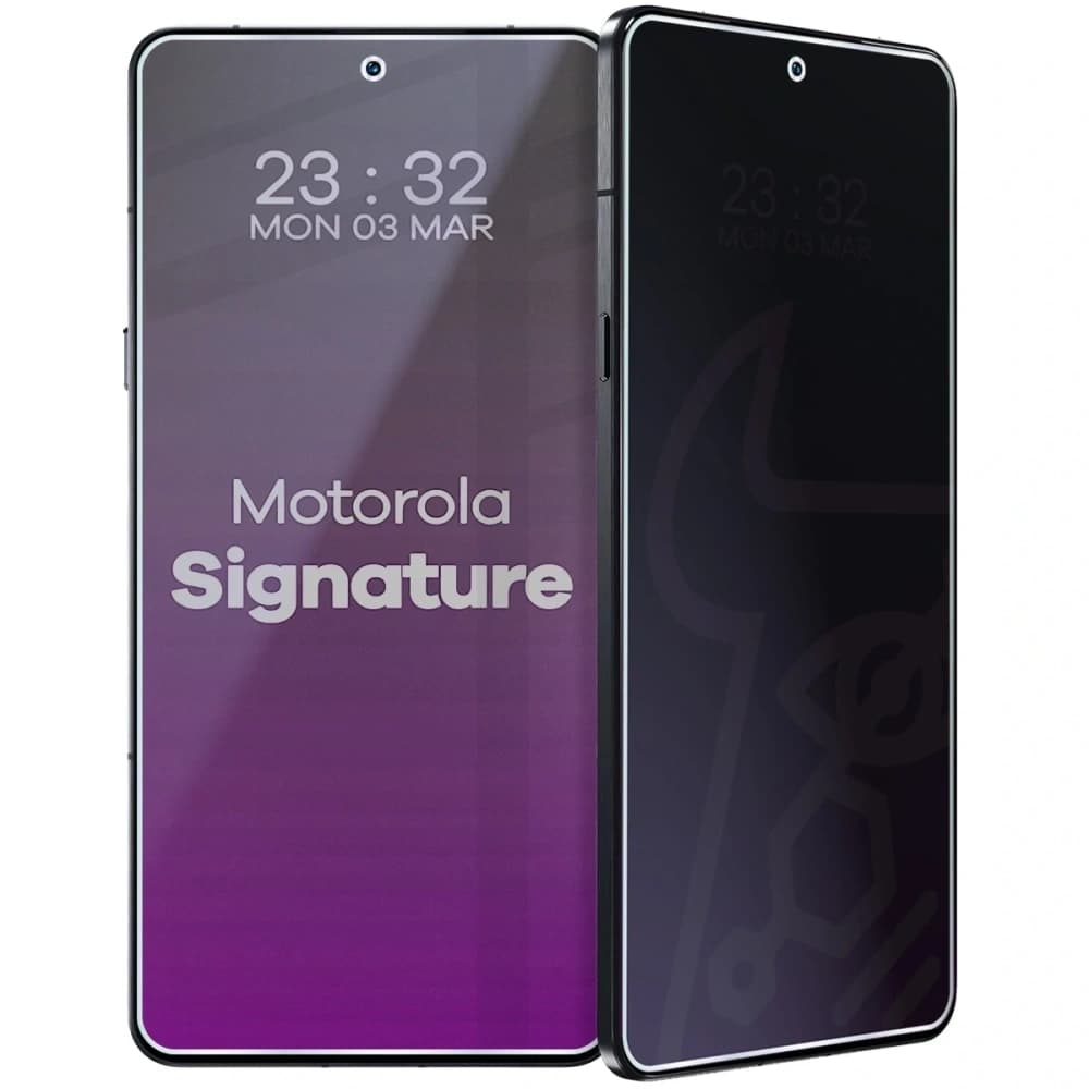 Prywatyzujące szkło hybrydowe Bizon Glass Mule Shadow do Motorola Signature matowe - 6