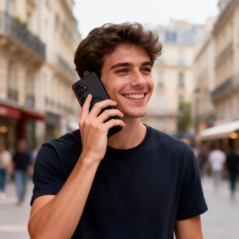 Tech-Protect MagCam MagSafe Samsung Galaxy S26+ Plus matná černá/červená - 7