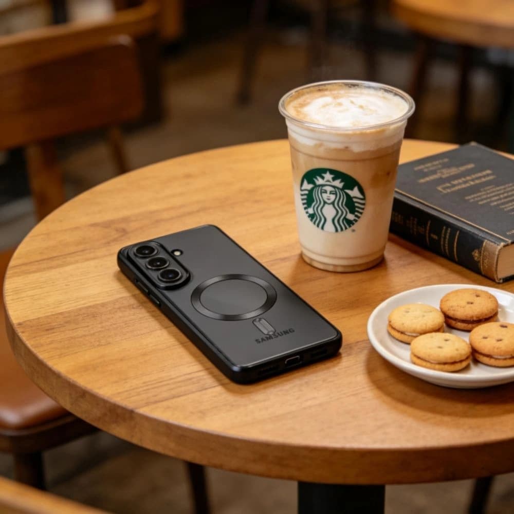 Etui Tech-Protect Magflex MagSafe do Samsung Galaxy A37 5G Shiny Black - 3