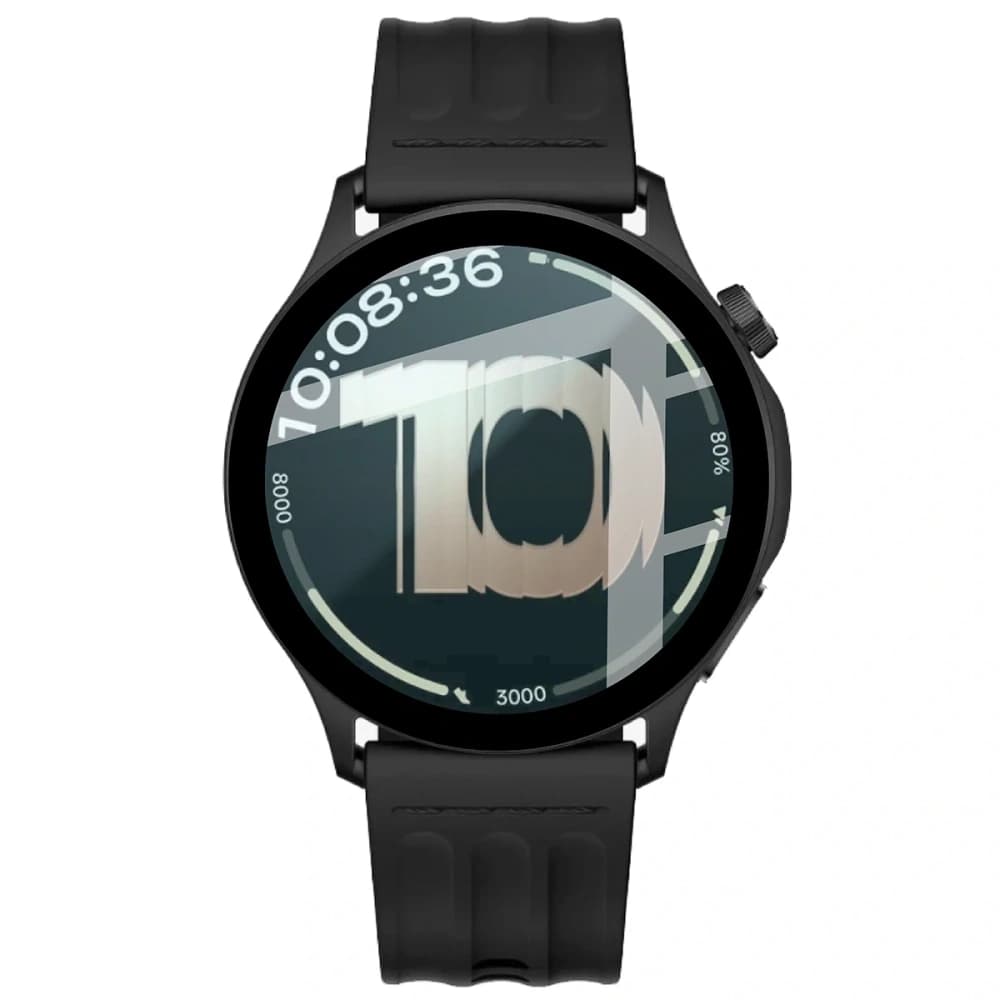 Szkło hybrydowe Bizon Glass Watch Edge Hybrid dla OnePlus Watch Lite 45 mm czarne - 2