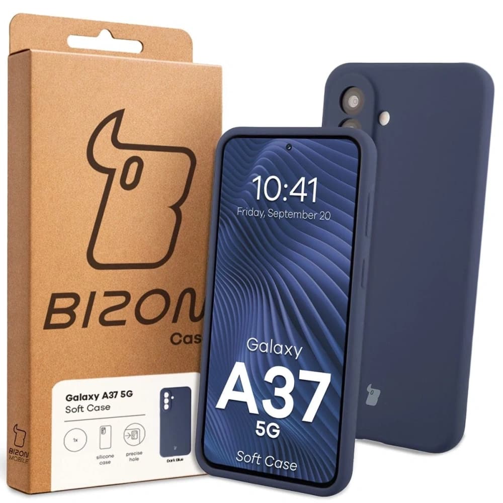 Silikonowe etui Bizon Soft Case do Samsung Galaxy A37 5G ciemnoniebieskie - 7
