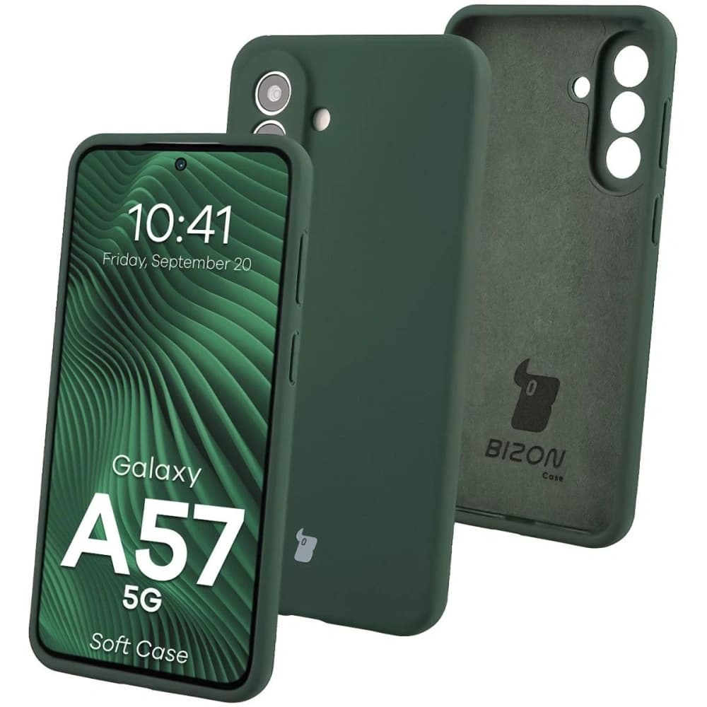 Bizon Soft Case Samsung Galaxy A57 5G verde închis
 - 1
