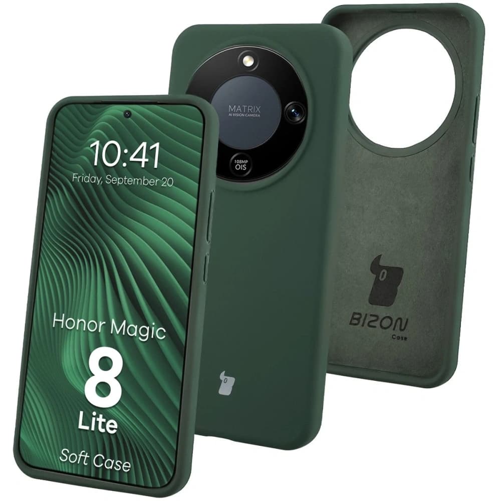 Bizon Soft Case Honor Magic8 Lite verde închis
 - 1