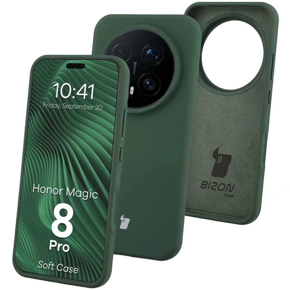 Bizon Soft Case Honor Magic8 Pro verde închis
 - 1