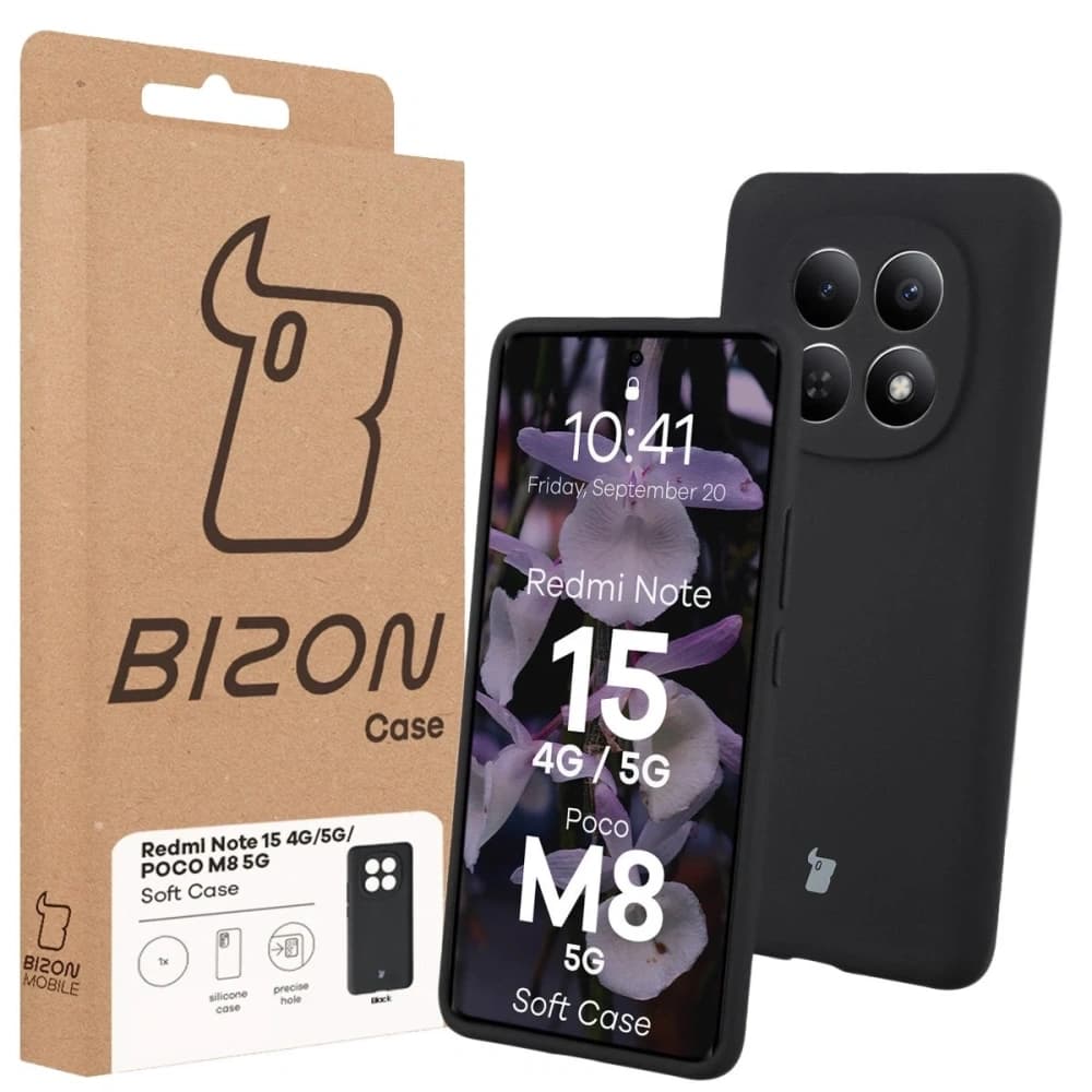 Silikonowe etui Bizon Soft Case do Xiaomi Redmi Note 15 / POCO M8 5G czarne - 7