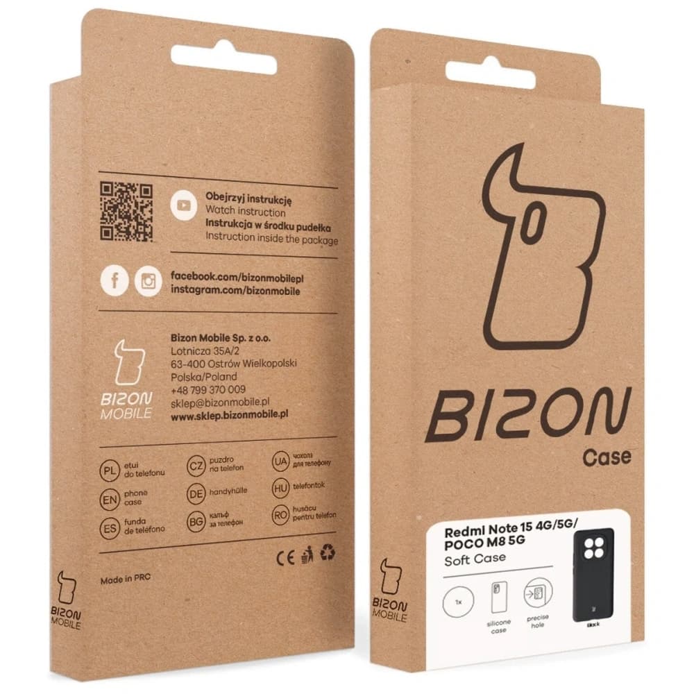 Silikonowe etui Bizon Soft Case do Xiaomi Redmi Note 15 / POCO M8 5G czarne - 8