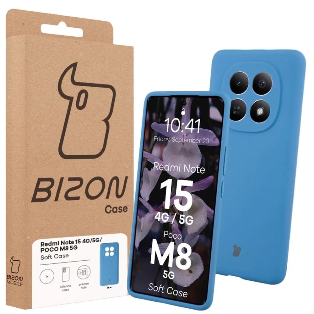Silikonowe etui Bizon Soft Case do Xiaomi Redmi Note 15 / POCO M8 5G niebieskie - 7