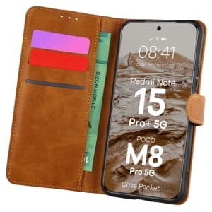 Bizon Case Pocket Xiaomi Redmi Note 15 Pro+ Plus 5G / POCO M8 Pro 5G maro
