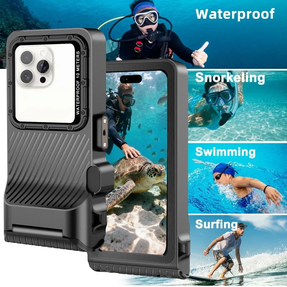 Tech-Protect IPX8 Pro Universal Diving Waterproof Case Black - 6