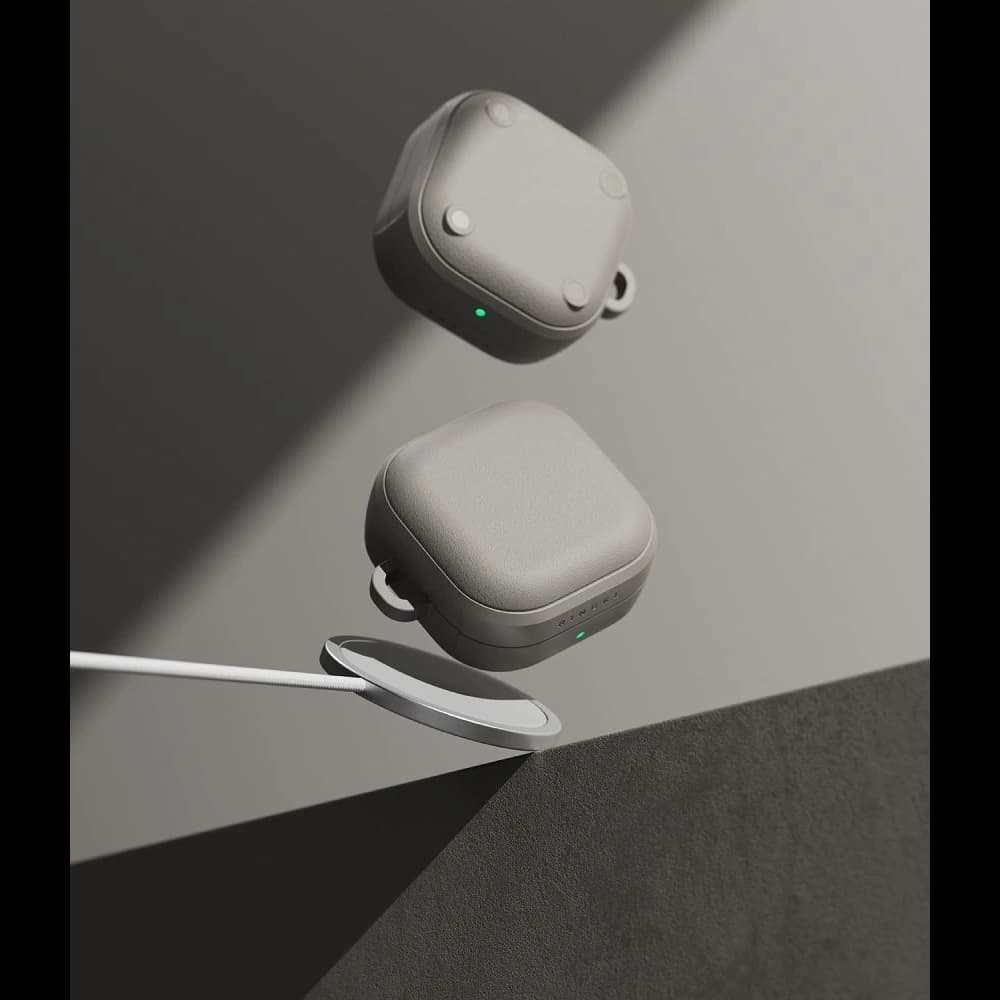 Etui Ringke Onyx Magnetic MagSafe do Samsung Galaxy Buds 4 / 4 Pro Warm Grey - 3