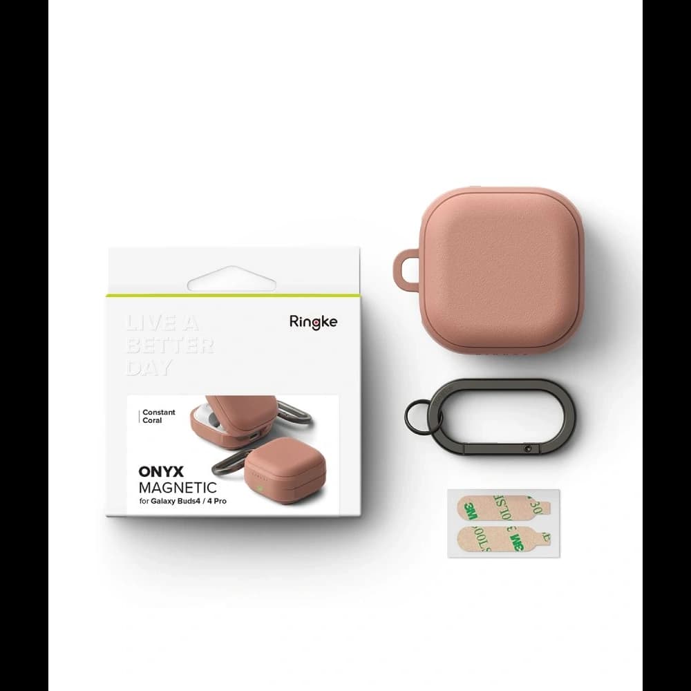 Etui Ringke Onyx Magnetic MagSafe do Samsung Galaxy Buds 4 / 4 Pro Constant Coral - 6