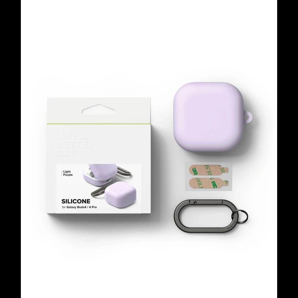 Ringke Silicone Samsung Galaxy Buds 4 / 4 Pro Light Purple - 6