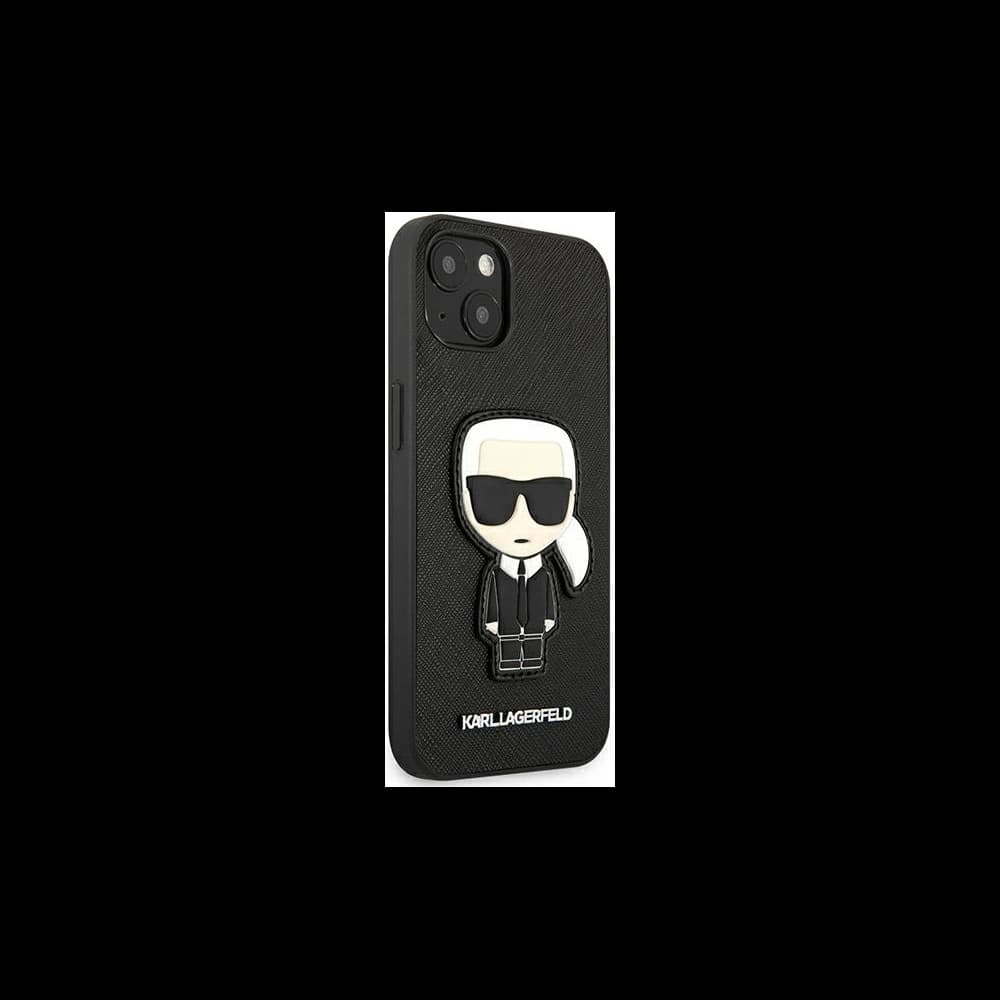[CR] Etui Karl Lagerfeld KLHCP13SOKPK für Apple iPhone 13 mini schwarz/hartschale Saffiano Ikonik Karl's Patch - 4