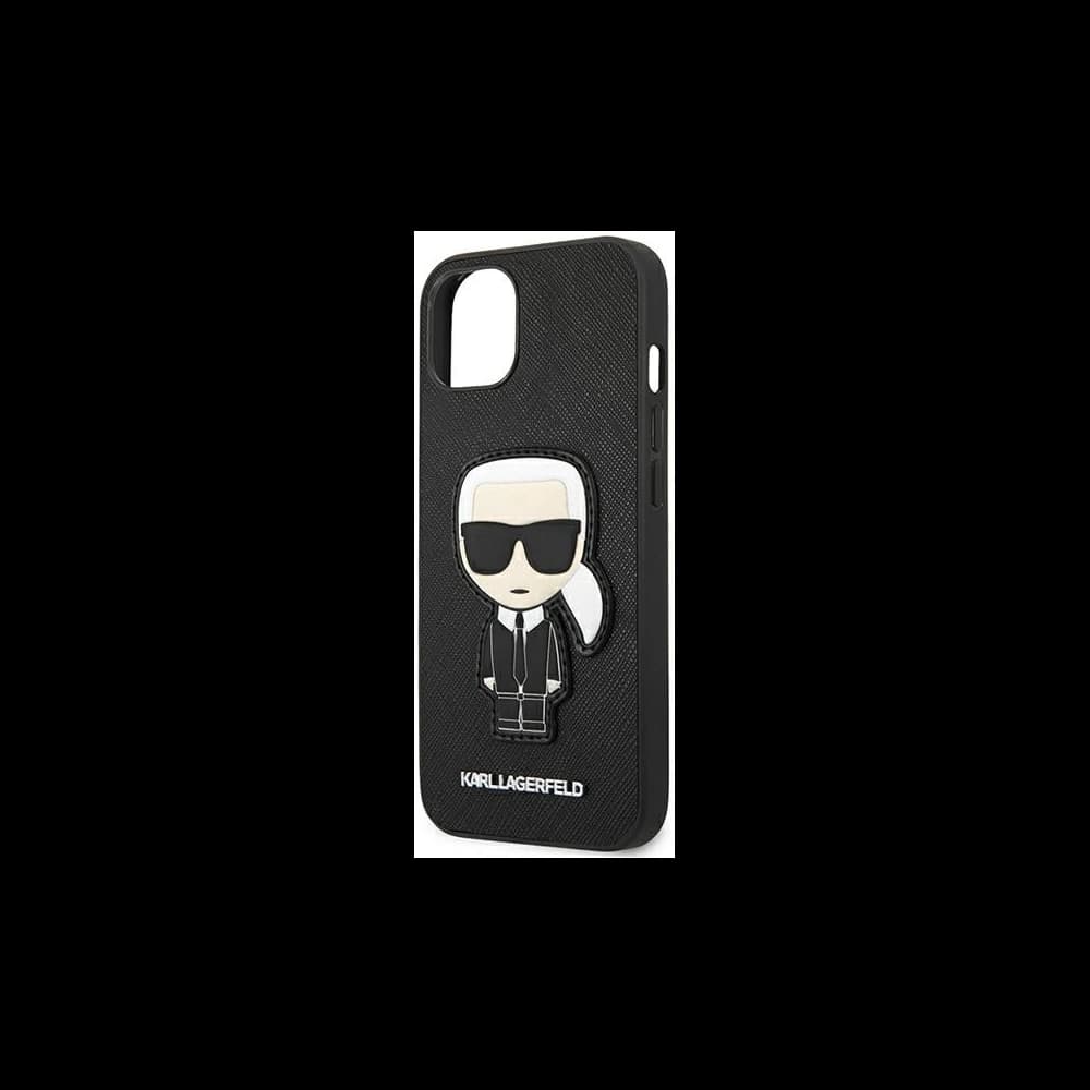[CR] Etui Karl Lagerfeld KLHCP13SOKPK für Apple iPhone 13 mini schwarz/hartschale Saffiano Ikonik Karl's Patch - 6