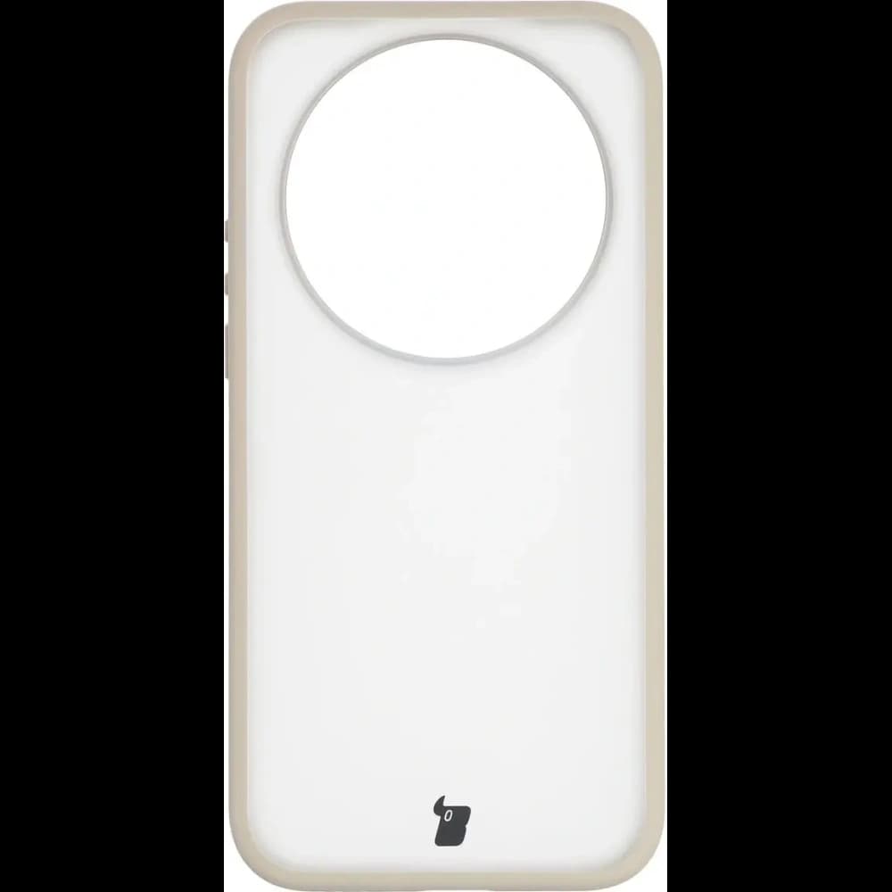 Bizon Case Angelo Xiaomi 17 Ultra félig átlátszó, bézs kerettel 
 - 2