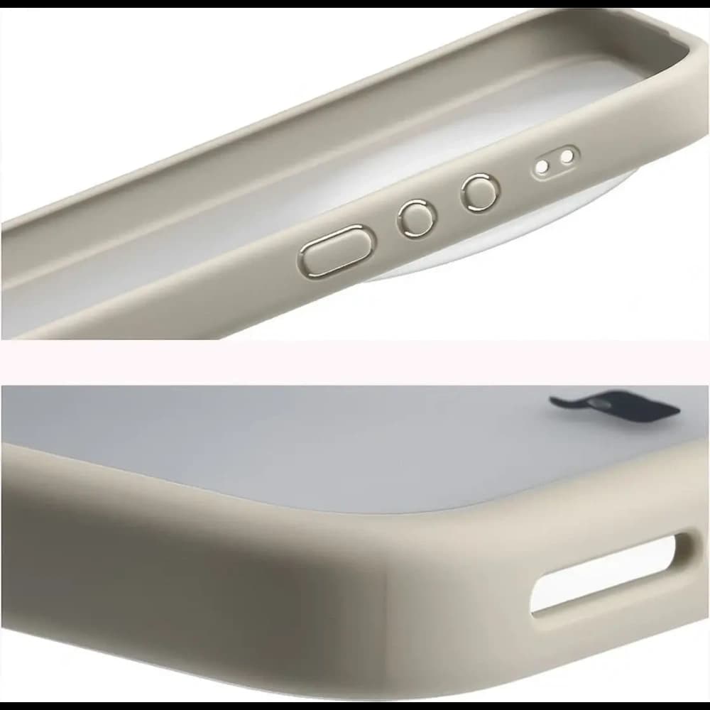 Bizon Case Angelo Xiaomi 17 Ultra félig átlátszó, bézs kerettel 
 - 4