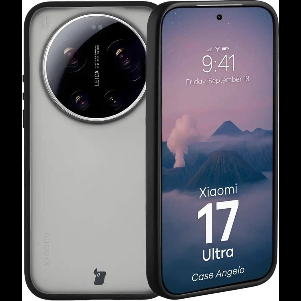 Bizon Case Angelo Xiaomi 17 Ultra füstös, fekete kerettel 
 - 1