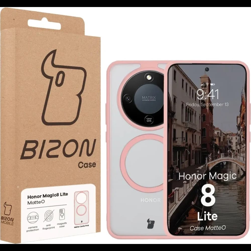 Bizon MatteO Magnetic Pack Honor Magic8 Lite füstös világos rózsaszín 
 - 7