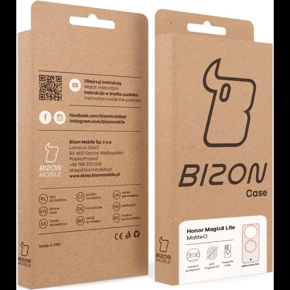 Bizon MatteO Magnetic Pack Honor Magic8 Lite füstös világos rózsaszín 
 - 9