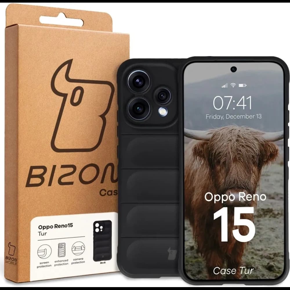 Bizon Case Tur Oppo Reno 15 fekete 
 - 8