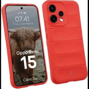 Pancerne etui Bizon Case Tur do Oppo Reno 15 czerwone