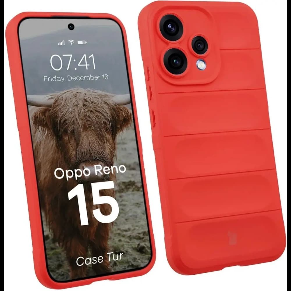 Pancerne etui Bizon Case Tur do Oppo Reno 15 czerwone - 1