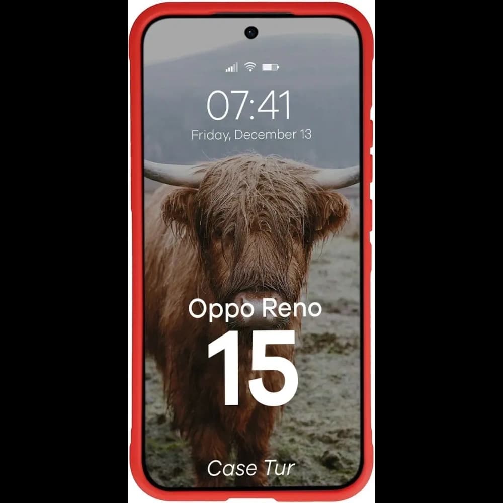 Pancerne etui Bizon Case Tur do Oppo Reno 15 czerwone - 5