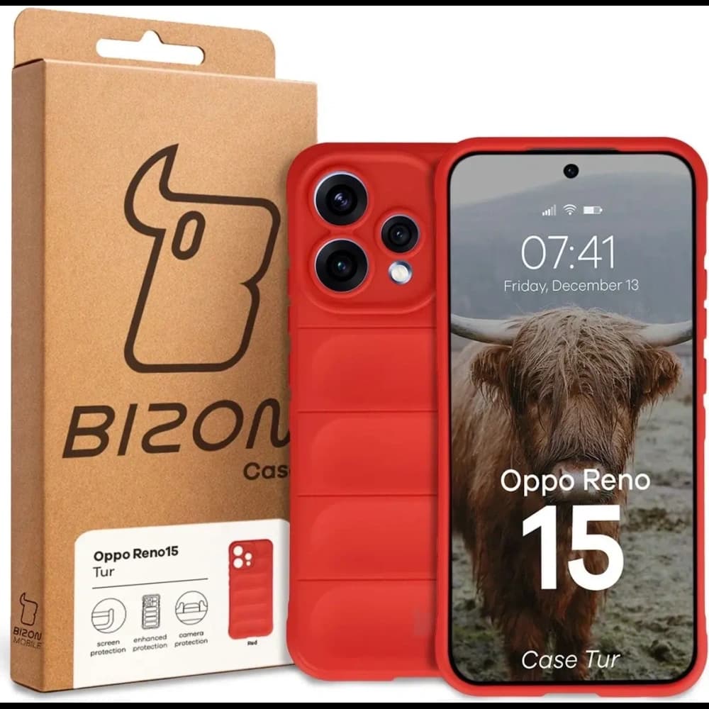 Pancerne etui Bizon Case Tur do Oppo Reno 15 czerwone - 8