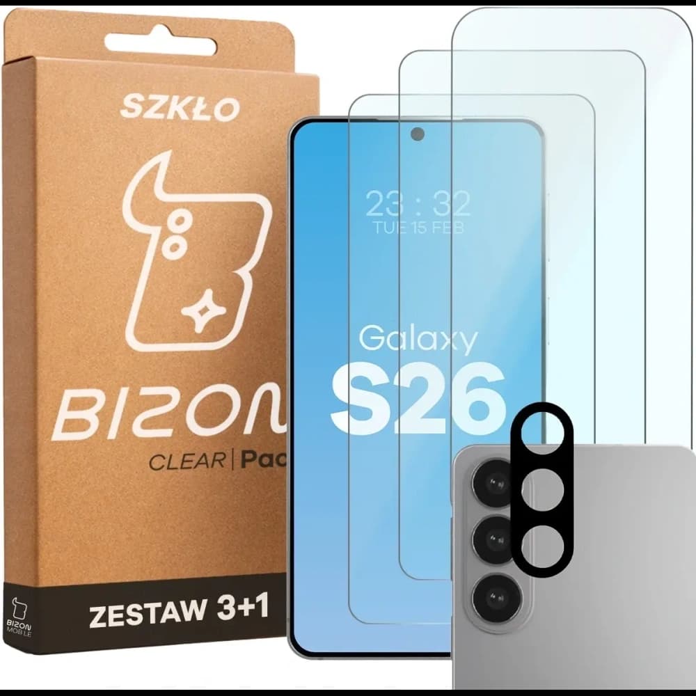 Bizon Glass Clear Pack Samsung Galaxy S26
 - 1