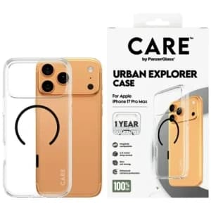 CARE by PanzerGlass Flagship Urban Explorer w. Black MagSafe Apple iPhone 17 Pro Max clear