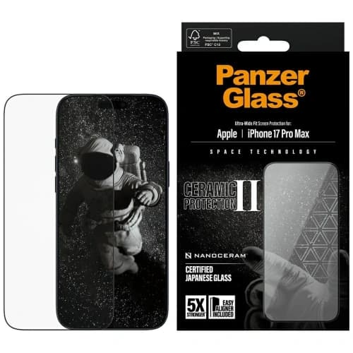 PanzerGlass Ceramic II Ultra-Wide Fit EasyAligner Apple iPhone 17 Pro Max
