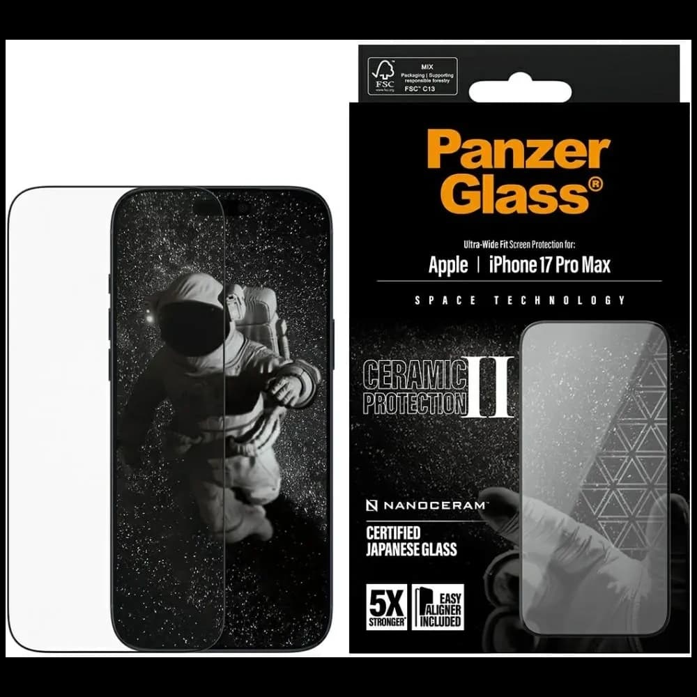 PanzerGlass Kerámia II Ultra-Széles Fit EasyAligner Apple iPhone 17 Pro Max 
 - 1